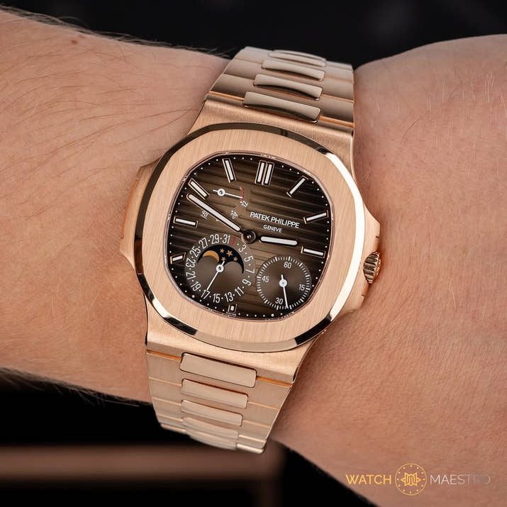 Big Daddy of all Pha₮eks rose gold Moon Phase! the Exclusive Edition